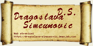 Dragoslava Simeunović vizit kartica